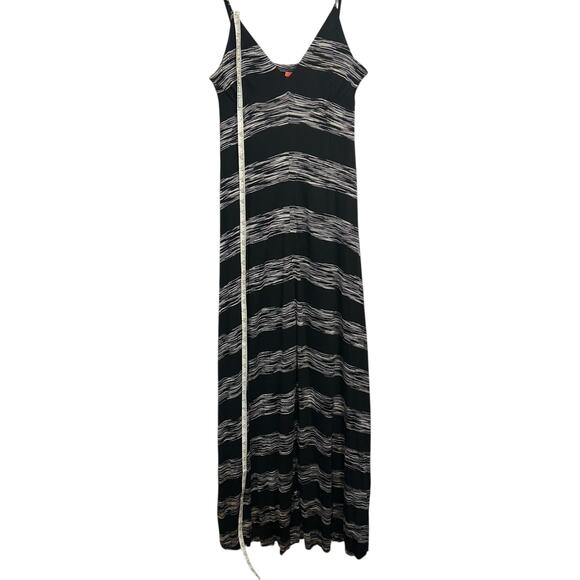 Striped Maxi Slip Dress Black White Small Lined Adjustable Long Boho City Chic - Picture 10 of 14